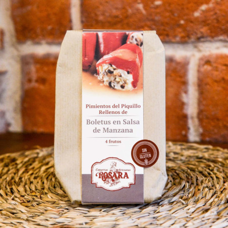 Comprar pimientos del piquillo rellenos de boletus y salsa de manzana