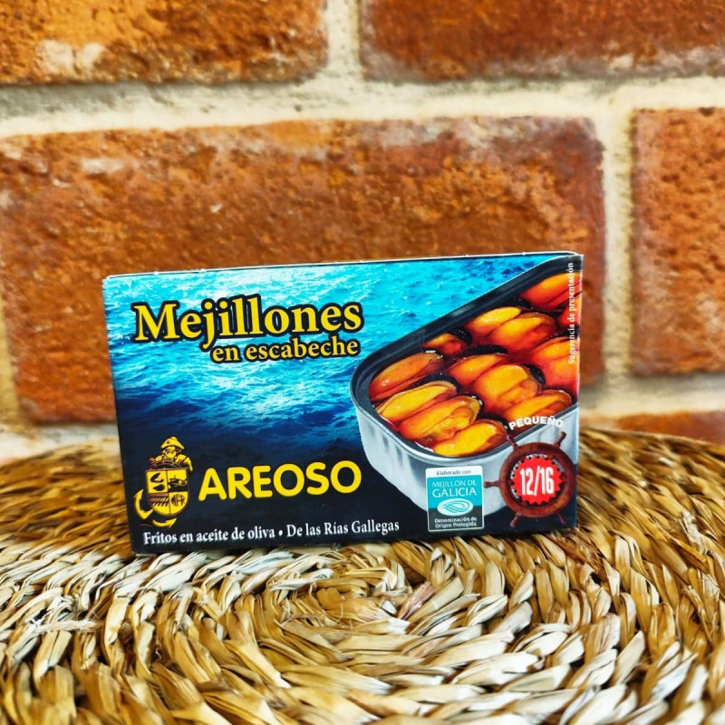 Mejillones en Escabeche CONSERVAS AREOSO SUPREME