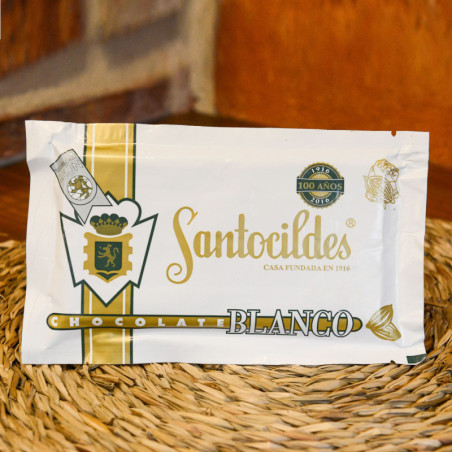 Comprar chocolate artesano blanco santocildes cacao. Sabor suave y tradicional. Textura y suavidad inconfundible.