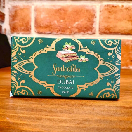 Comprar Chocolate Dubai Santocildes con crema de pistacho en su interior.
